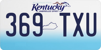 KY license plate 369TXU