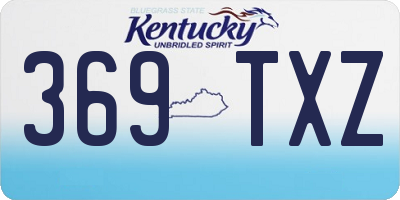 KY license plate 369TXZ