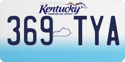 KY license plate 369TYA