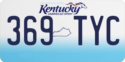 KY license plate 369TYC