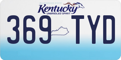 KY license plate 369TYD