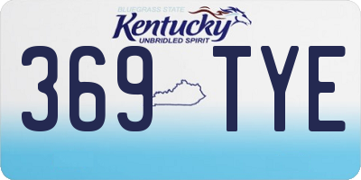 KY license plate 369TYE