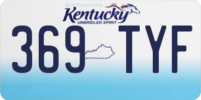 KY license plate 369TYF