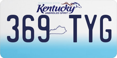 KY license plate 369TYG