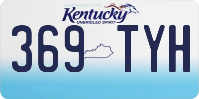 KY license plate 369TYH