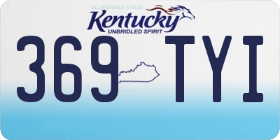 KY license plate 369TYI