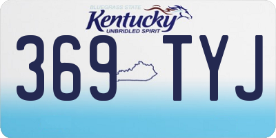 KY license plate 369TYJ