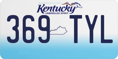 KY license plate 369TYL
