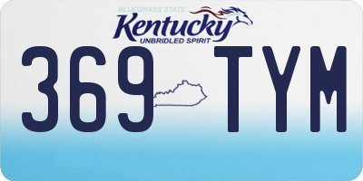 KY license plate 369TYM