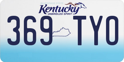 KY license plate 369TYO