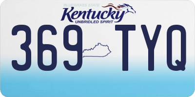 KY license plate 369TYQ