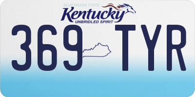 KY license plate 369TYR