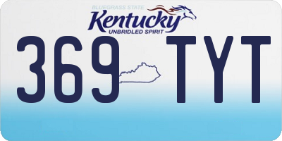 KY license plate 369TYT