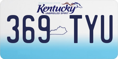 KY license plate 369TYU