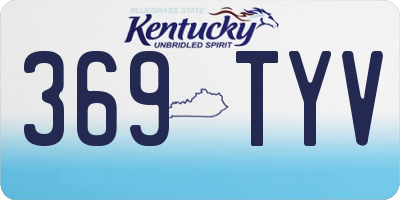 KY license plate 369TYV