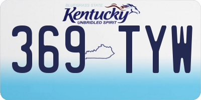 KY license plate 369TYW