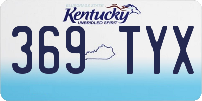 KY license plate 369TYX