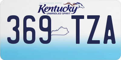 KY license plate 369TZA