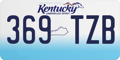 KY license plate 369TZB