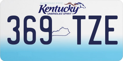 KY license plate 369TZE