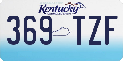 KY license plate 369TZF