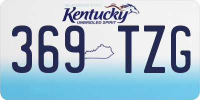 KY license plate 369TZG