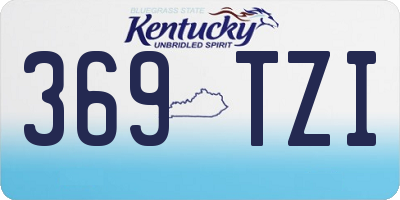 KY license plate 369TZI