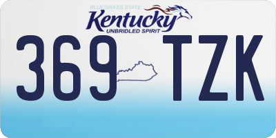 KY license plate 369TZK