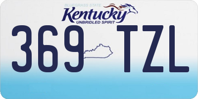KY license plate 369TZL