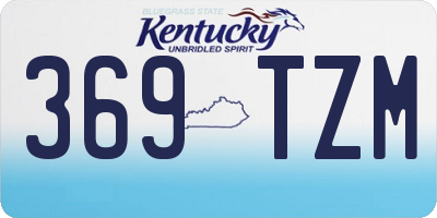 KY license plate 369TZM