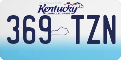 KY license plate 369TZN