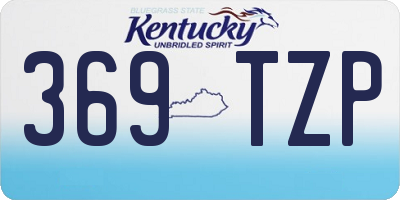 KY license plate 369TZP