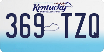 KY license plate 369TZQ