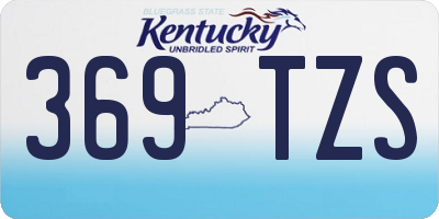 KY license plate 369TZS