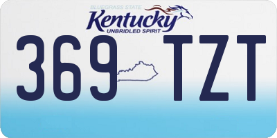 KY license plate 369TZT