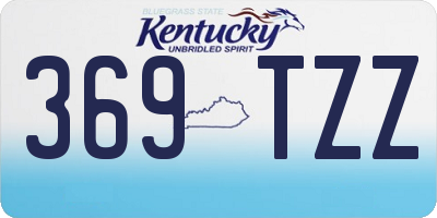 KY license plate 369TZZ