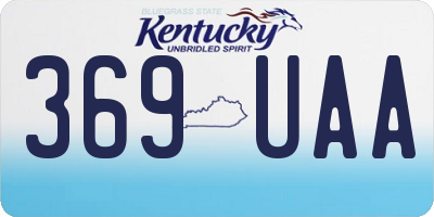 KY license plate 369UAA