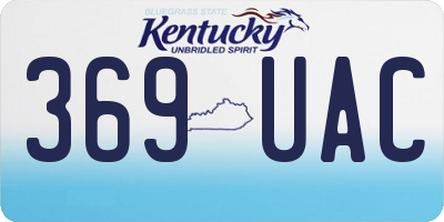 KY license plate 369UAC