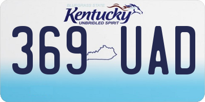 KY license plate 369UAD