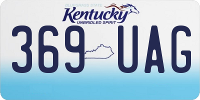 KY license plate 369UAG
