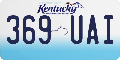 KY license plate 369UAI
