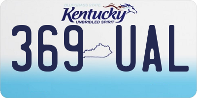 KY license plate 369UAL