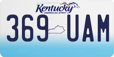 KY license plate 369UAM