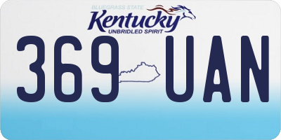 KY license plate 369UAN