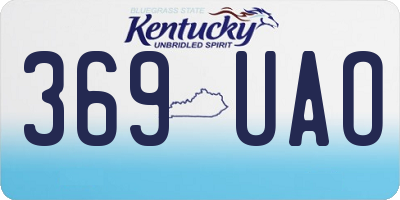 KY license plate 369UAO
