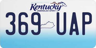 KY license plate 369UAP