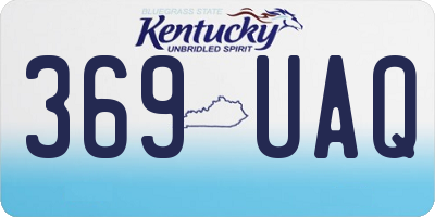 KY license plate 369UAQ