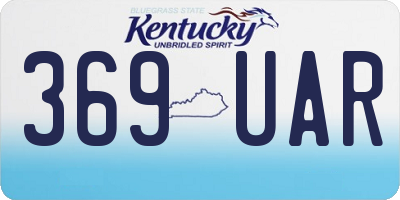 KY license plate 369UAR