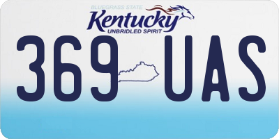 KY license plate 369UAS