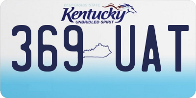 KY license plate 369UAT